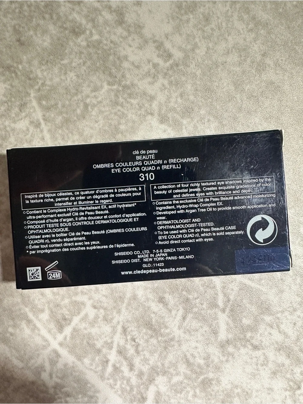 Cle De Peau Beaute Ombres Couleurs Eye Color Quad 310 Moon Beam Refill NIB